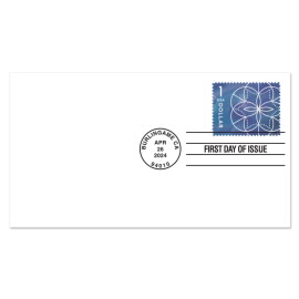 $1 Floral Geometry First Day Cover