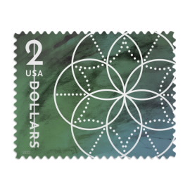 2 美元的 《Floral Geometry》邮票