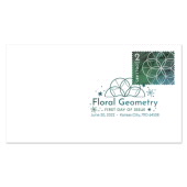 2 美元的 《Floral Geometry》邮票数码彩色邮戳图像