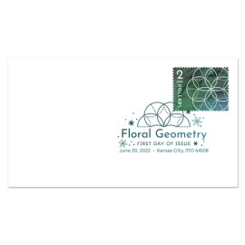 2 美元的 《Floral Geometry》邮票数码彩色邮戳