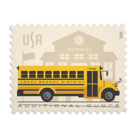 《School Bus》邮票