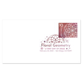 10 美元的 《Floral Geometry》数码彩色邮戳