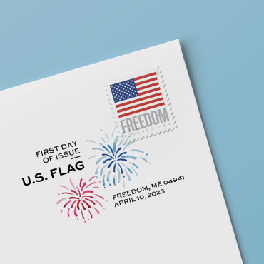 《U.S. Flag》2023 数码彩色邮戳（一张 20 枚）