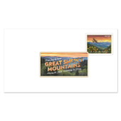《Great Smoky Mountains》数码彩色邮戳图像