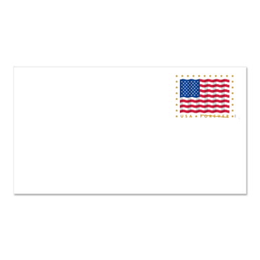 U.S. Flag FOREVER 6 3/4 号普通邮资已付信封 (WAG)