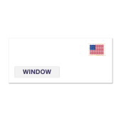 U.S. Flag Forever 9 号邮资已付开窗安全信封 (PSA) 图像
