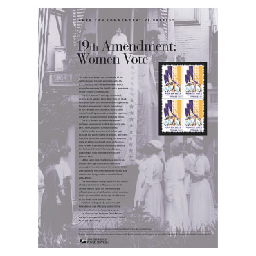 19th Amendment：《Women Vote》纪念邮票