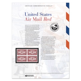 United States Air Mail Red 美国纪念邮票