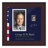 《George H.W. Bush》裱框邮票艺术图像