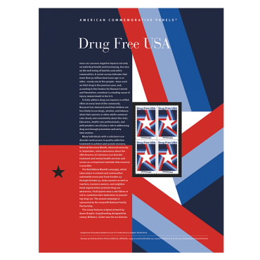 《Drug Free USA》纪念邮票