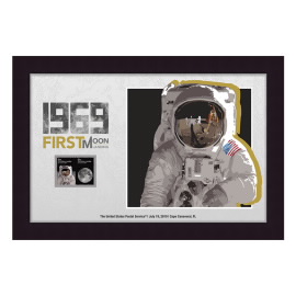 1969：First Moon Landing裱框邮票