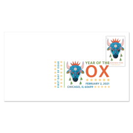Lunar New Year: Year of the Ox 数码彩色邮戳