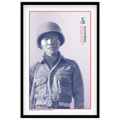 孤注一掷：《Japanese American Soldiers of WWII》裱框邮票艺术图像
