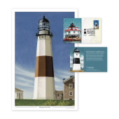 《Mid-Atlantic Lighthouses》印刷品（Montauk Point, New York）图像