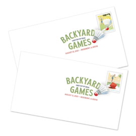 《Backyard Games》数码彩色邮戳