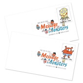 《Message Monsters》数码彩色邮戳图像