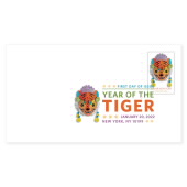 Lunar New Year: 《Year of the Tiger》数码彩色邮戳图像