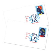 《Title IX》数码彩色邮戳图像