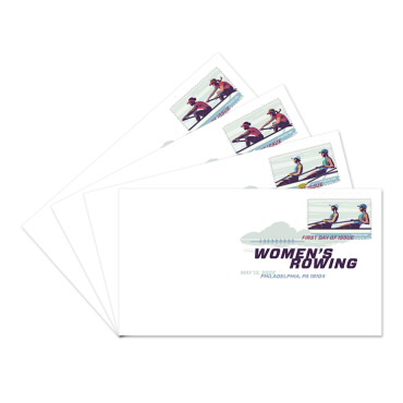 《Women's Rowing》数码彩色邮戳