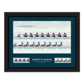 《Women's Rowing》裱框邮票图像
