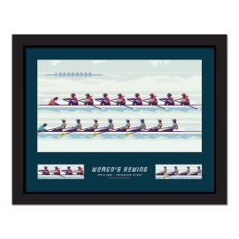 《Women's Rowing》裱框邮票