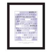 《Women Cryptologists of World War II》裱框邮票图像
