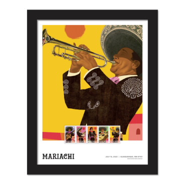 《Mariachi》裱框邮票 - 小号手