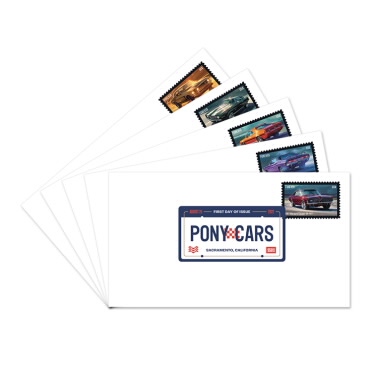 《Pony Cars》数码彩色邮戳