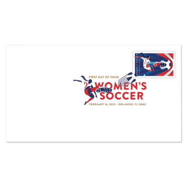 《Women's Soccer》数码彩色邮戳