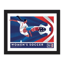 《Women's Soccer》裱框邮票