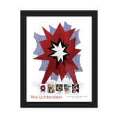 《Roy Lichtenstein》裱框邮票 - 立式爆炸（红色）图像