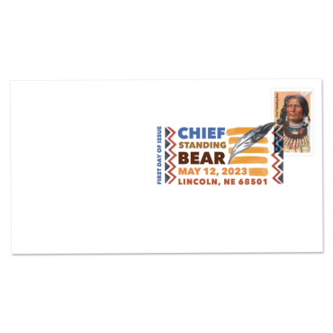 《Chief Standing Bear》数码彩色邮戳