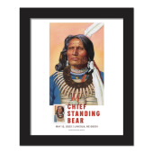 《Chief Standing Bear》裱框邮票图像