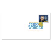 《John Wooden》数码彩色邮戳图像