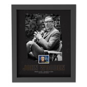 《John Wooden》裱框邮票图像