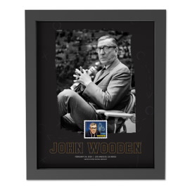 John Wooden Framed Stamp