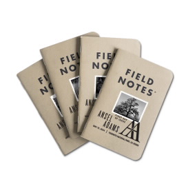 《Ansel Adams》Field Notes® 笔记本，一套 4 本