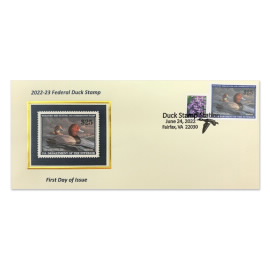 《Redhead Duck》2022-2023 丝织纪念邮戳