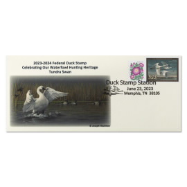 《Tundra Swans》 2023-2024 传统丝绸纪念邮戳
