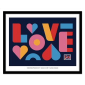 《Love》裱框邮票图像图案