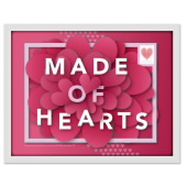 《Made of Hearts》陈列框裱框邮票艺术图像