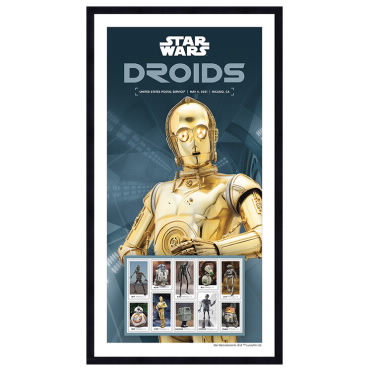 《Star Wars™ Droids C-3PO》裱框邮票图像邮票