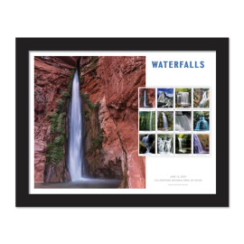 《Waterfalls》 裱框邮票 《Deer Creek Falls, AZ》