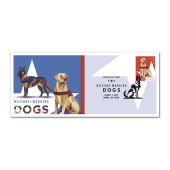 《Military Working Dogs》德国牧羊犬和拉布拉多犬纪念邮戳图象