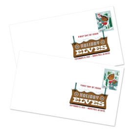 Holiday Elves Digital Color Postmark