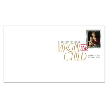 《Virgin and Child》数码彩色邮戳