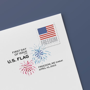 《U.S. Flag》2023 数码彩色邮戳（一本 20 枚）