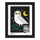 《Winter Woodland Animals》裱框邮票 - 《Owl》图像