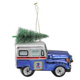 USPS® Mail Truck Glass Ornament