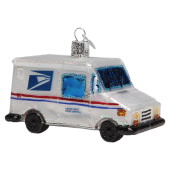 USPS® 邮政卡车装饰品 - 白色图像